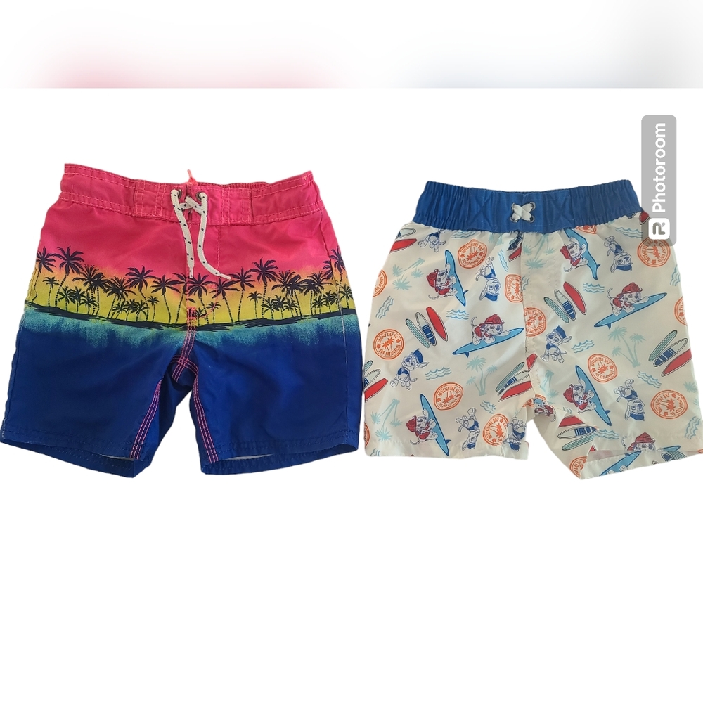 Toddler Boys Trunks Shorts Bundle Oshkosh Paw Patrol Size 4T